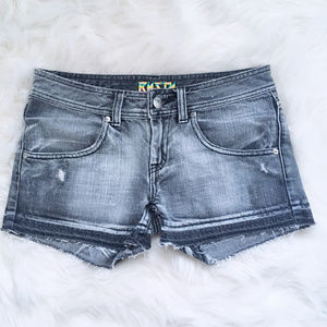 RUSTY • Gray Y2K Acid Wash Jean Shorts | XS